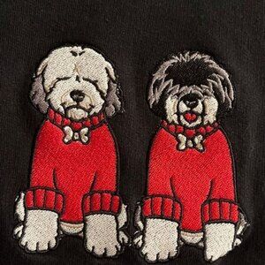 Bernedoodle Hoodie Sweatshirt S Kid Black Embroidered Preppy Dog Neutral Classic